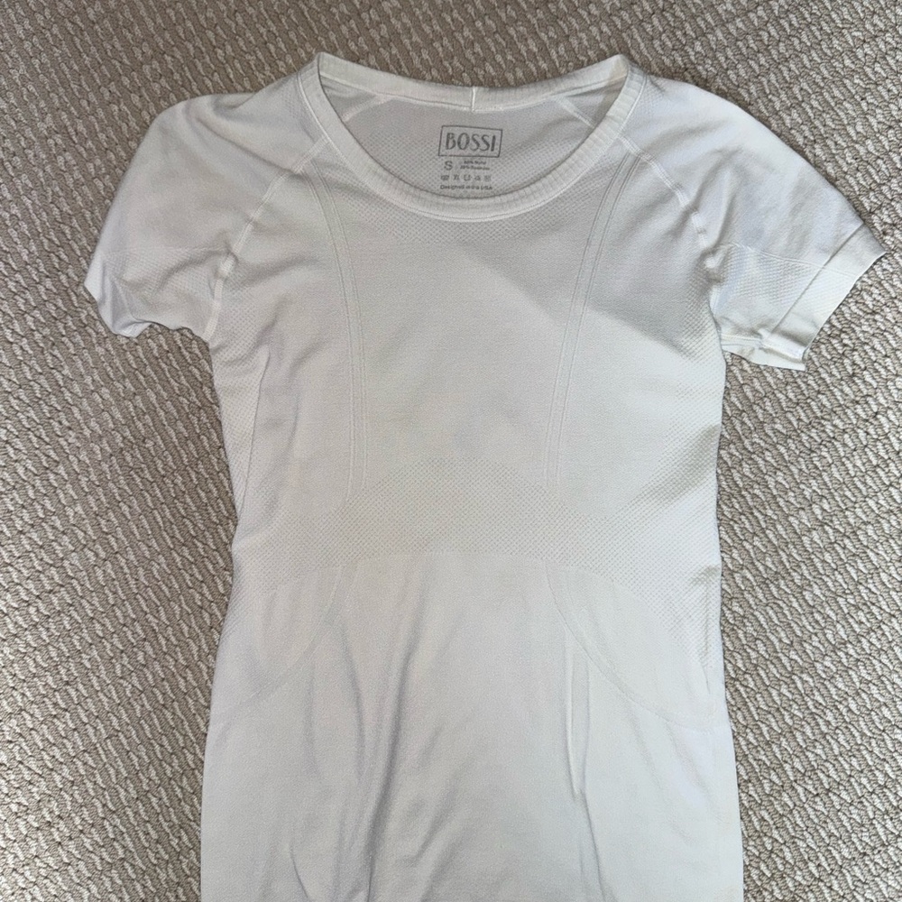 Boss White Fitted Short Sleeve Tee